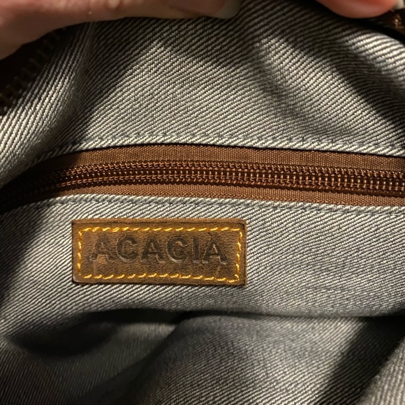 Acacia Blue Canvas Backpack Leather Adjustable straps - Picture 4 of 9